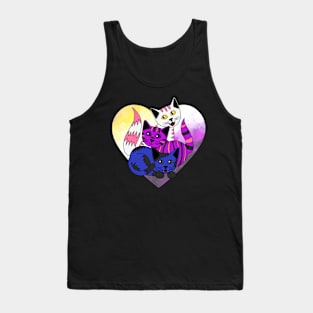 Three Genderfluid Kitties Tank Top